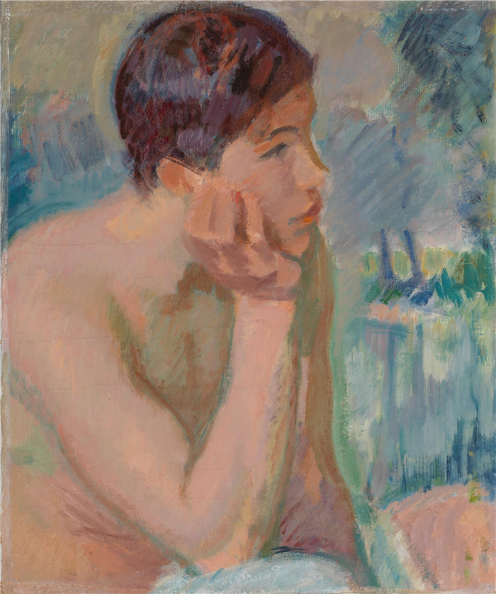 克努特·马格努斯·恩克尔 (Knut Magnus Enckell，芬兰画家) 作品 -沉思（1922 - 1923）
