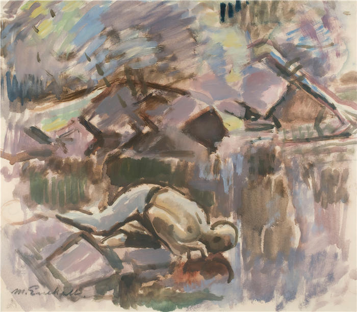 克努特·马格努斯·恩克尔 (Knut Magnus Enckell，芬兰画家) 作品 -在春天 (1921)