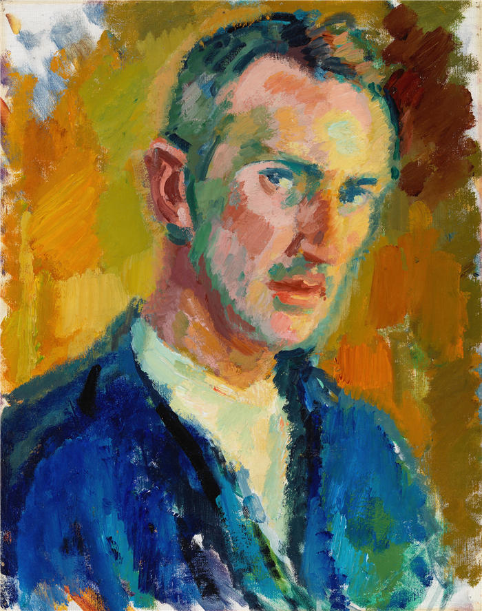 克努特·马格努斯·恩克尔 (Knut Magnus Enckell，芬兰画家) 作品 -自画像（1918）