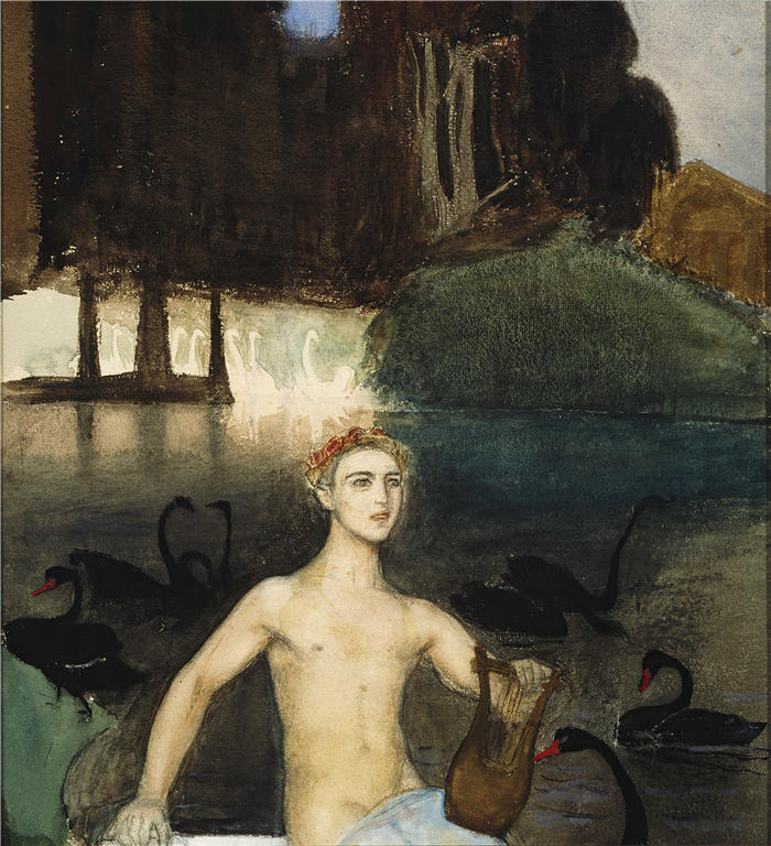 克努特·马格努斯·恩克尔 (Knut Magnus Enckell，芬兰画家) 作品 -幻想 (1895)