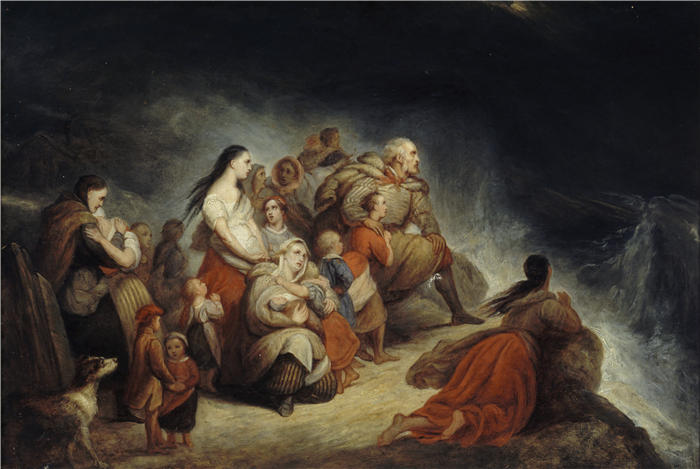 阿里·谢弗(Ary Scheffer,荷兰画家)作品-风暴 (1846)油画高清下载