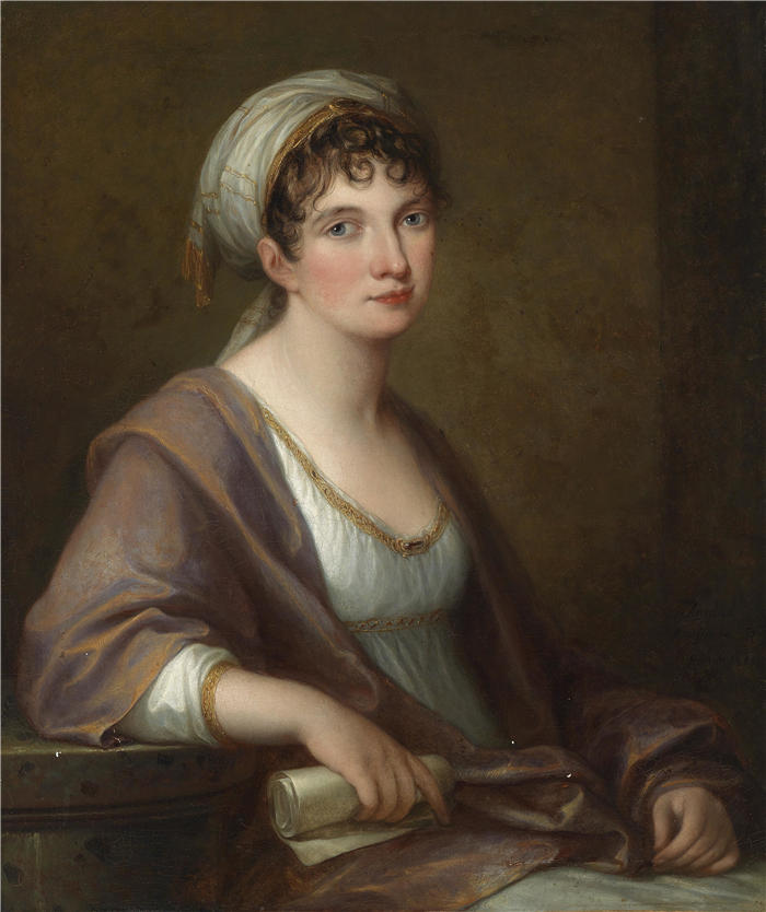 安吉莉卡·考夫曼(Angelica Kauffmann,瑞士画家)作品-Franziska von Kaunitz-Rietberg 公主的肖像(1805 年)高清下载