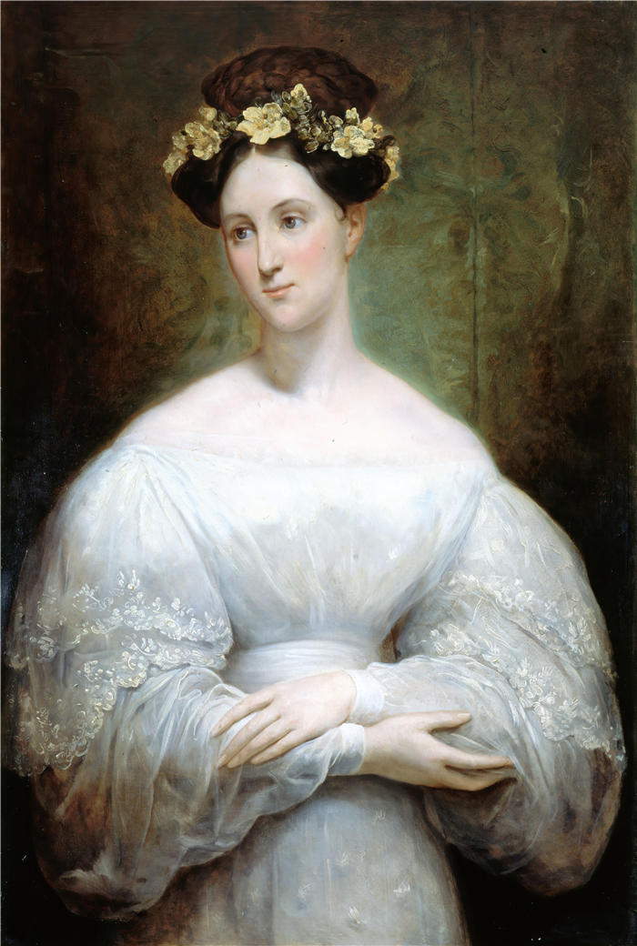 阿里·谢弗(Ary Scheffer,荷兰画家)作品-玛丽·德·奥尔良公主的推定肖像（1831 年）油画高清下载