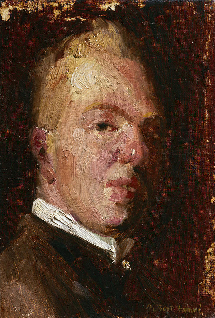 罗伯特·亨利(robert henri,美国画家)作品-《乔治·卢克斯》高清下载