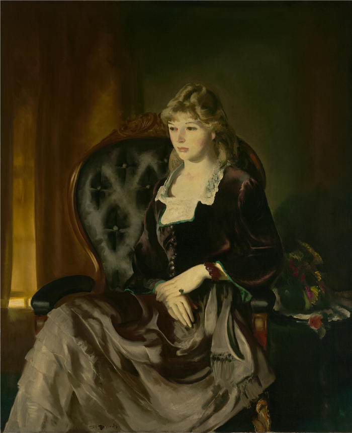 乔治·韦斯利·贝洛斯(George Wesley Bellows,美国画家)作品-《凯瑟琳·罗森 (1921)》高清下载