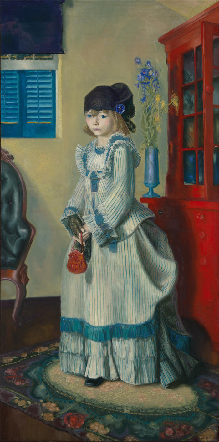 乔治·韦斯利·贝洛斯（George Wesley Bellows，美国画家）作品-《让夫人 (1924)》高清下载