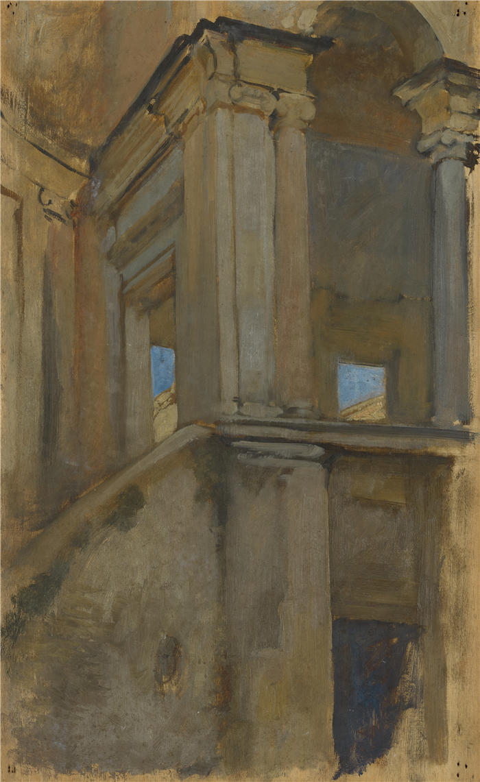 艾德文·奥斯汀·艾比(Edwin Austin Abbey,美国画家)作品-建筑研究(约 1871-1911)