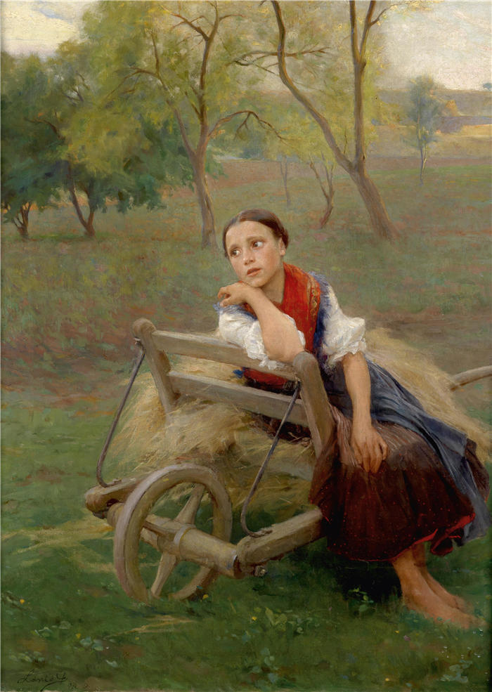 菲利普·亚历克修斯·德·拉斯洛 (Philip Alexius de László，匈牙利画家)作品-下班后 (1896)