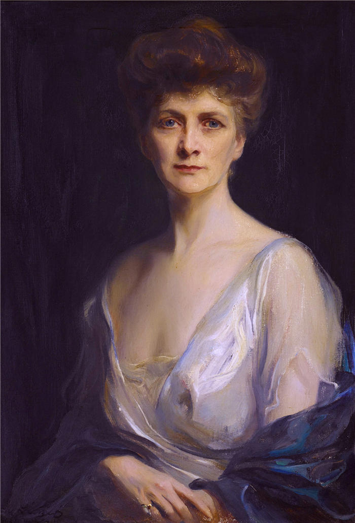 菲利普·亚历克修斯·德·拉斯洛 (Philip Alexius de László，匈牙利画家)作品-约翰·W·戴维斯夫人，妮·艾伦·G·巴塞尔
