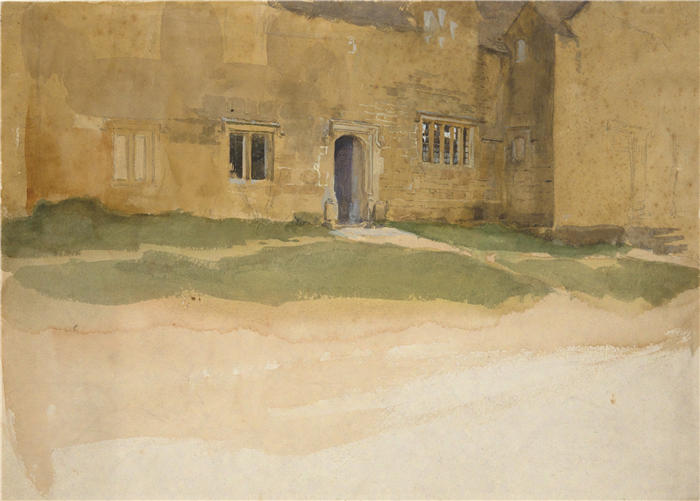 艾德文·奥斯汀·艾比(Edwin Austin Abbey,美国画家)作品-对英国中世纪房屋的研究