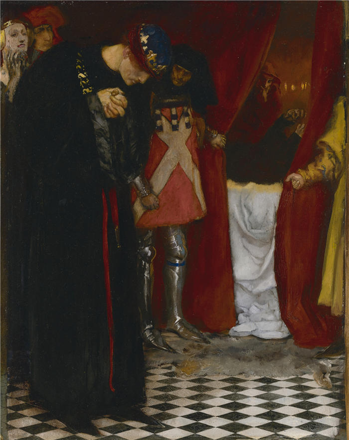艾德文·奥斯汀·艾比(Edwin Austin Abbey,美国画家)作品-亨利六世国王（1891 年）
