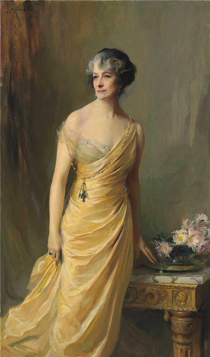 菲利普·亚历克修斯·德·拉斯洛 (Philip Alexius de László，匈牙利画家)作品-拉德洛夫人，本姓爱丽丝·塞奇维克·曼凯维奇 (1924)
