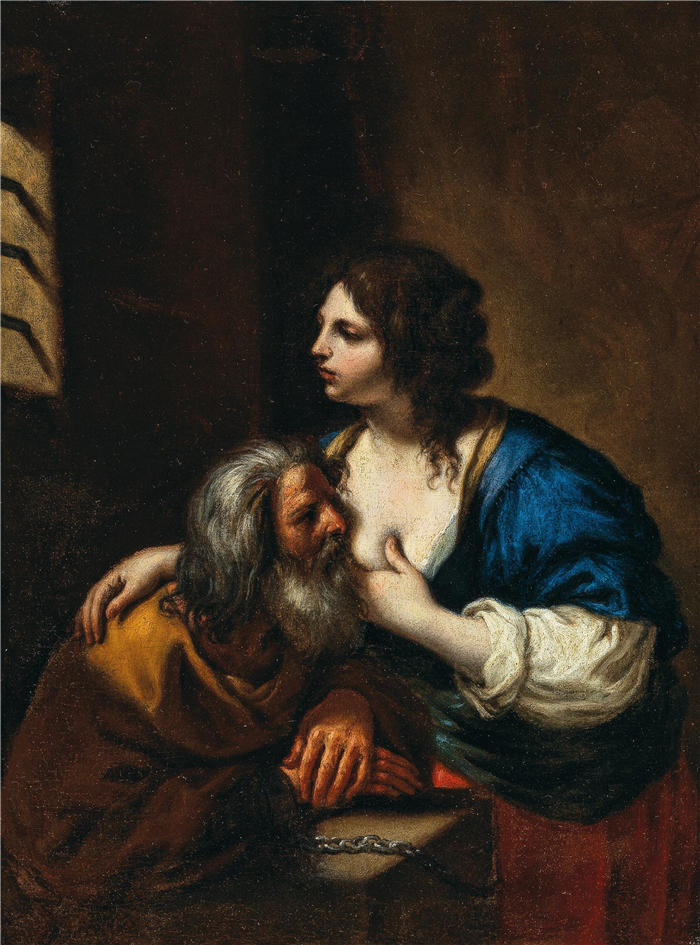 圭尔奇诺 （Guercino，意大利画家）作品-《罗马明爱 (1)》高清油画