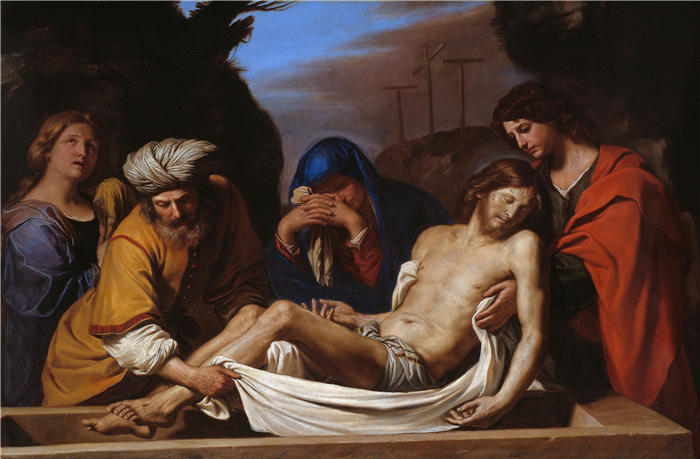 圭尔奇诺 （Guercino，意大利画家）作品-《墓葬（约 1656 年）》高清油画