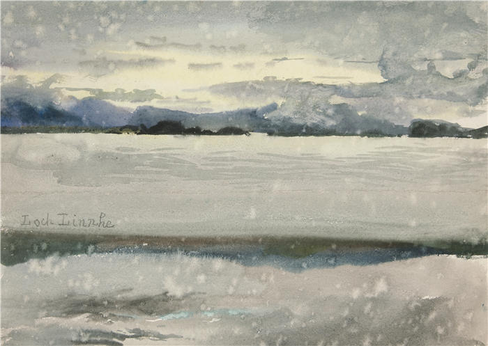 艾德文·奥斯汀·艾比(Edwin Austin Abbey,美国画家)作品-林河湖