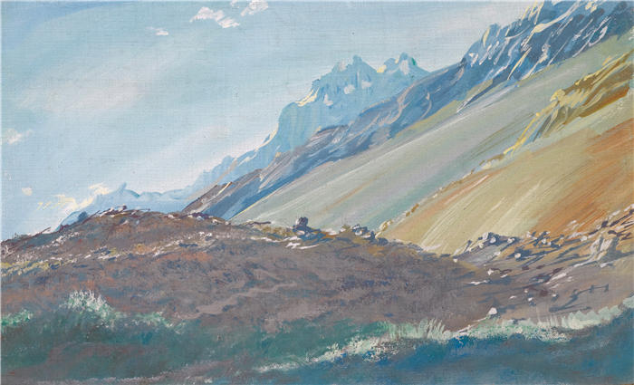 雅科夫列夫（Alexander Evgenievich Yakovlev，俄罗斯画家）作品-喀喇昆仑山麓