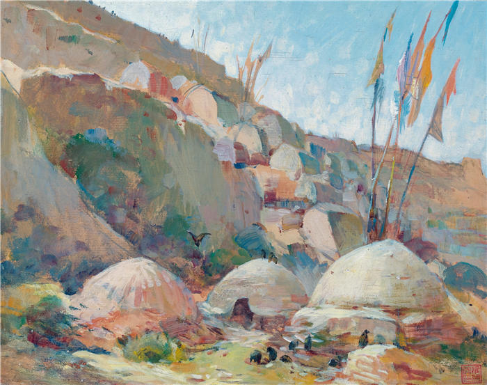 雅科夫列夫（Alexander Evgenievich Yakovlev，俄罗斯画家）作品-嵌合景观