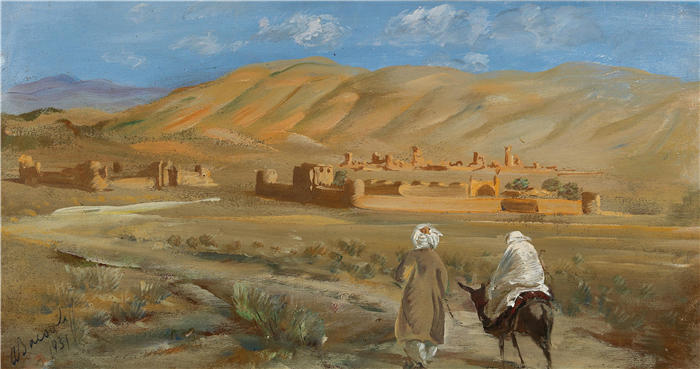 雅科夫列夫（Alexander Evgenievich Yakovlev，俄罗斯画家）作品-《阿富汗沙漠》（1931）