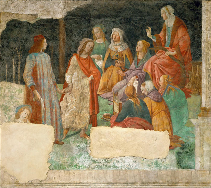 桑德罗·波提切利（Sandro Botticelli，意大利画家）作品-《七门文科之前的年轻人（约 1484 年）》油画高清下载
