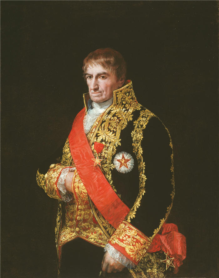 弗朗西斯科·德·戈雅 （Francisco de Goya y Lucientes，西班牙画家）作品-何塞·曼努埃尔·罗梅罗将军的肖像（约 1810 年）