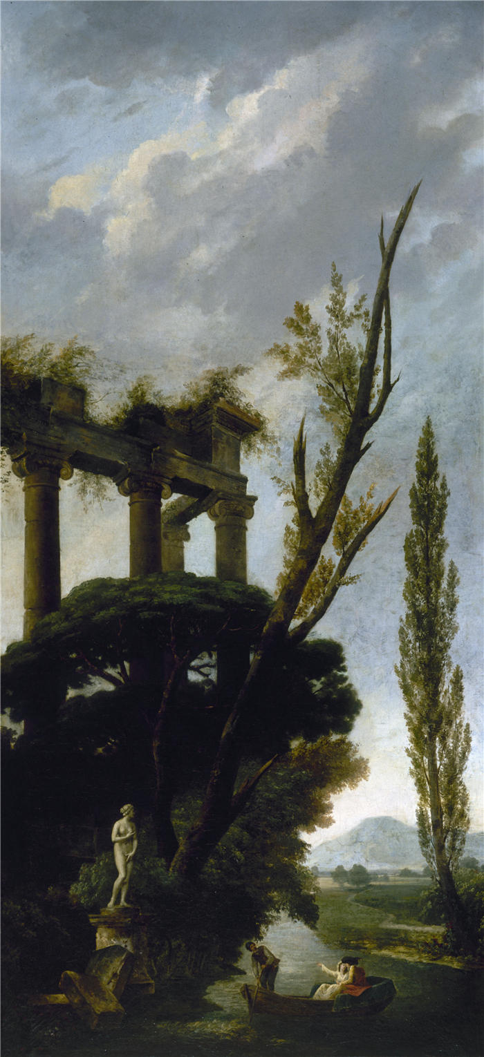 休伯特·罗伯特（Hubert Robert，法国画家）作品-维纳斯美第奇 (1790)高清下载