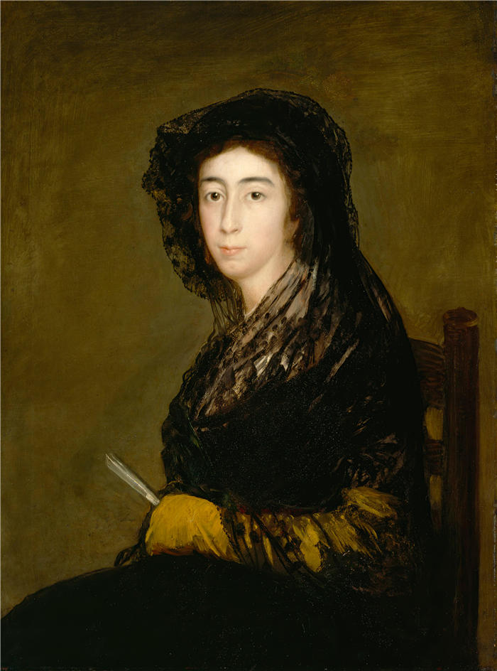 弗朗西斯科·德·戈雅 (Francisco de Goya y Lucientes,西班牙画家)作品-女人 Amalia Bonells de Costa(约 1805 年)
