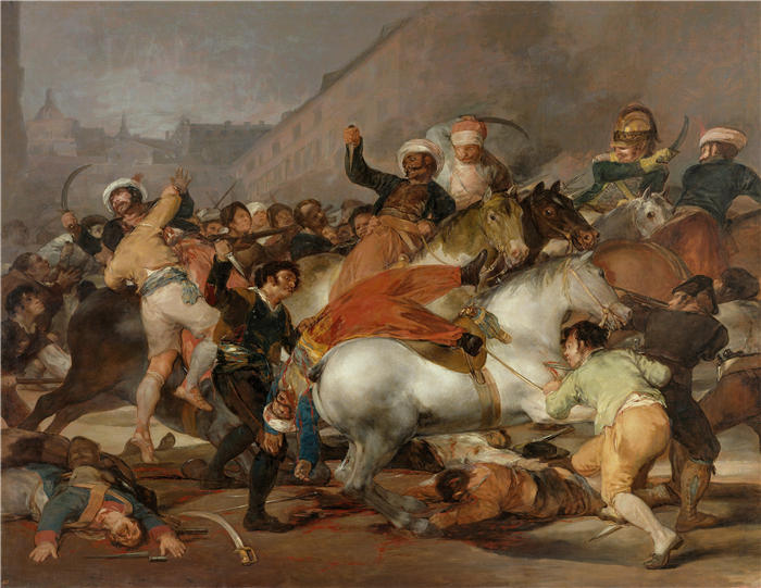弗朗西斯科·德·戈雅 (Francisco de Goya y Lucientes,西班牙画家)作品-马穆鲁克家族的冲锋 (1814)
