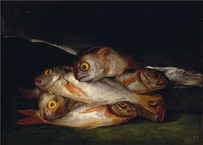 弗朗西斯科·德·戈雅 （Francisco de Goya y Lucientes，西班牙画家）作品-金鲷的静物