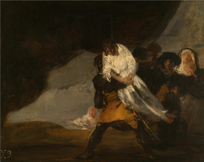 弗朗西斯科·德·戈雅 (Francisco de Goya y Lucientes,西班牙画家)作品-被绞死的僧侣(约 1810 年)
