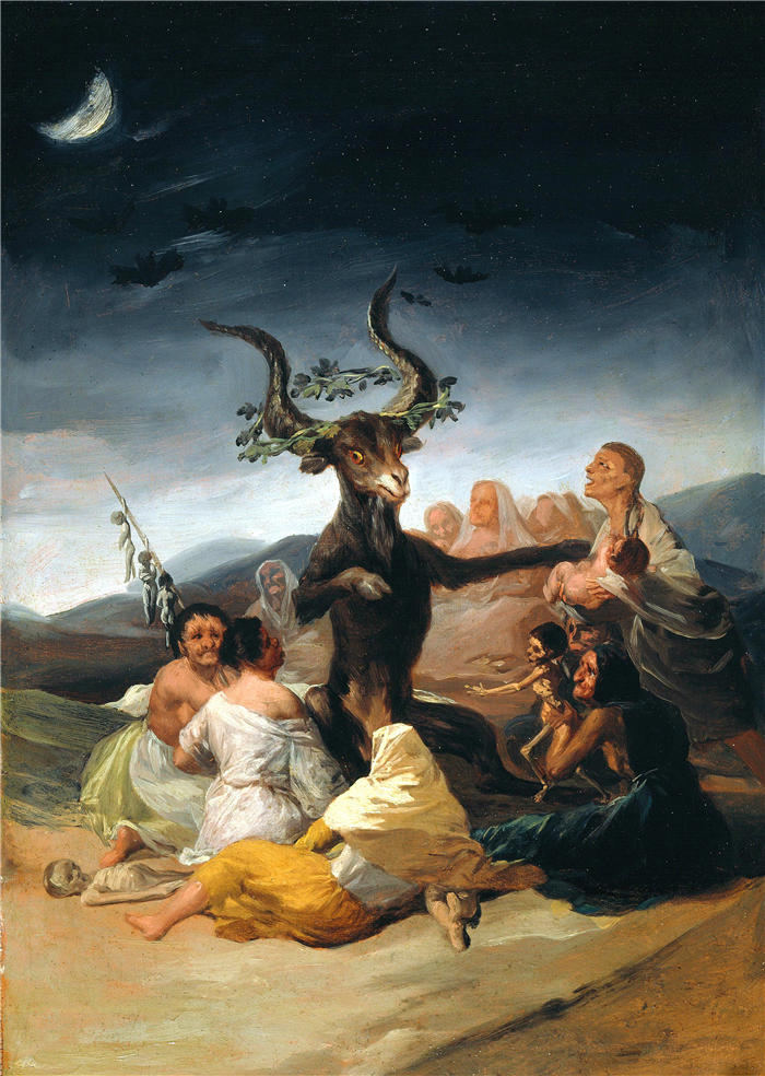 弗朗西斯科·德·戈雅 （Francisco de Goya y Lucientes，西班牙画家）作品-女巫的安息日 (1797-98)