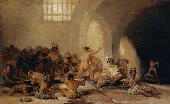 弗朗西斯科·德·戈雅 （Francisco de Goya y Lucientes，西班牙画家）作品-疯人院（1794年后）