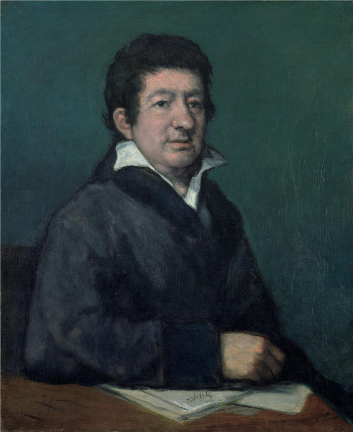 弗朗西斯科·德·戈雅 （Francisco de Goya y Lucientes，西班牙画家）作品-诗人莫拉廷的肖像