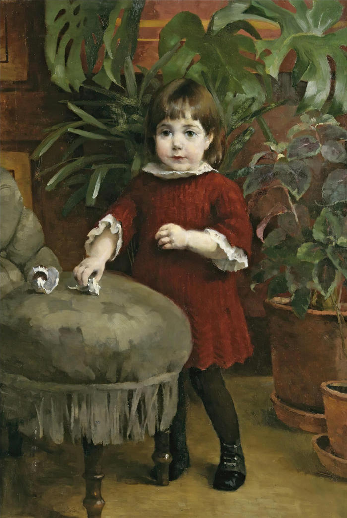 海伦娜·索菲亚(Helena Sofia，芬兰画家)作品-《小古德伦》高清下载