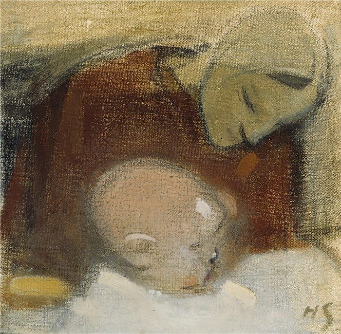 海伦娜·索菲亚(Helena Sofia，芬兰画家)作品-《母子 (1917)》高清下载