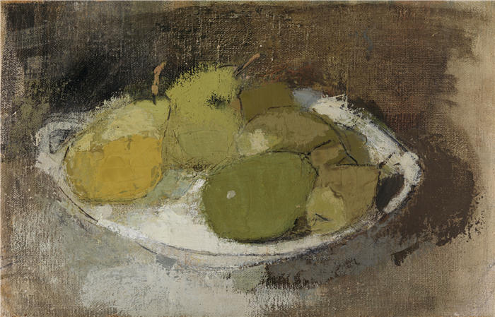 海伦娜·索菲亚(Helena Sofia,芬兰画家)作品-《绿色静物(1930)》高清下载