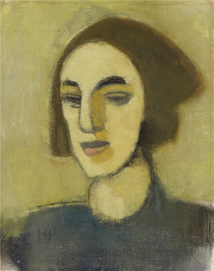 海伦娜·索菲亚(Helena Sofia,芬兰画家)作品-《来自洛维萨的女孩 (1941 - 1942)》高清下载