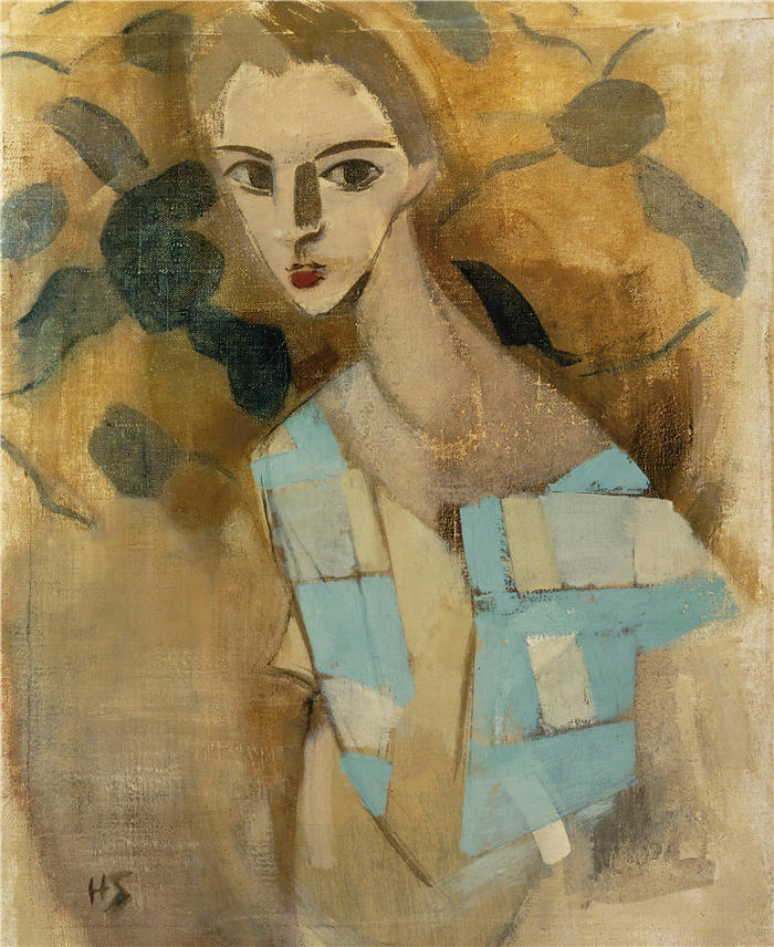 海伦娜·索菲亚(Helena Sofia，芬兰画家)作品-《来自 Eydtkuhne Ii 的女孩 (1927)》高清下载