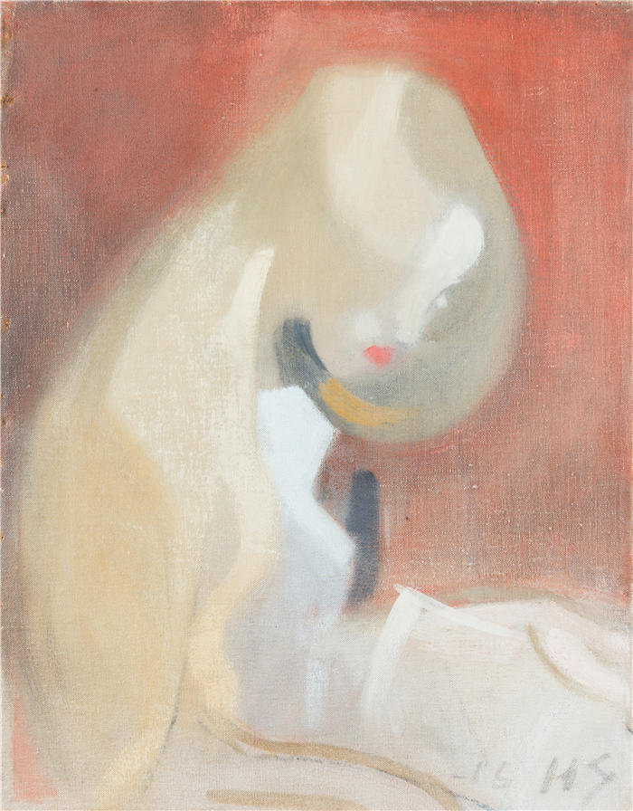 海伦娜·索菲亚(Helena Sofia，芬兰画家)作品-《金发少女 (1916)》高清下载