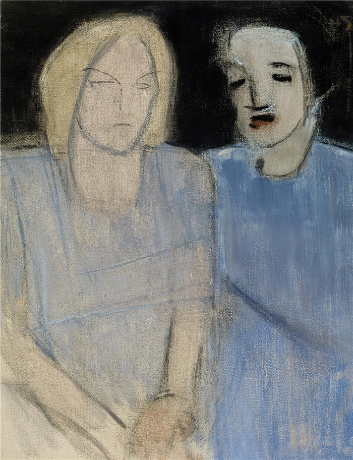 海伦娜·索菲亚(Helena Sofia，芬兰画家)作品-《朋友 (1942 - 1945)》高清下载