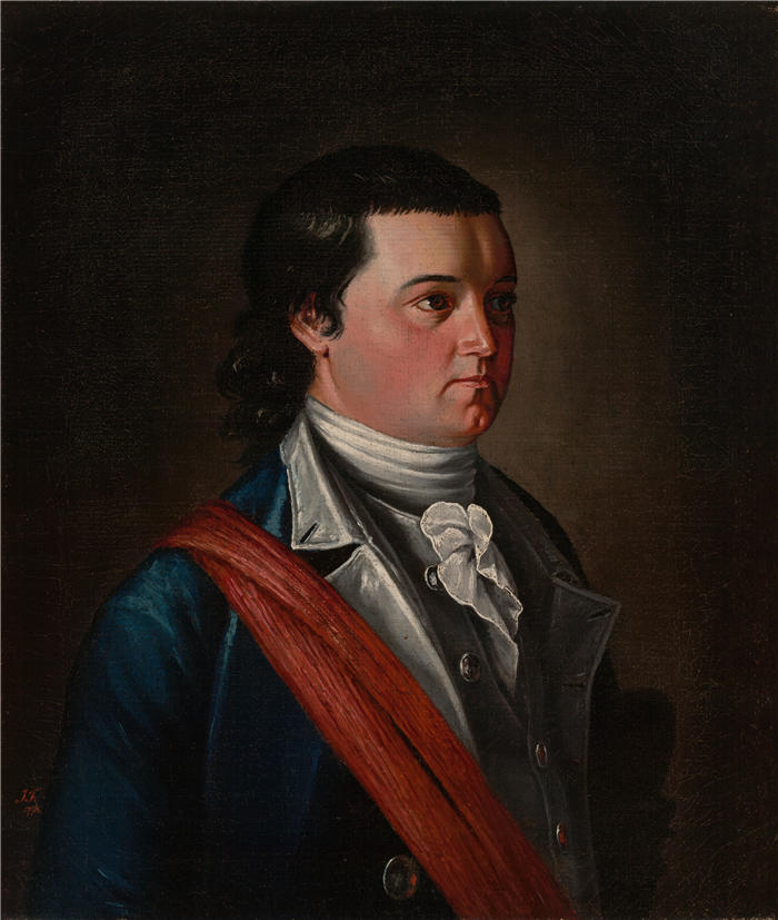 约翰·特朗布尔（John Trumbull，美国画家）高清作品-罗杰·奥尔登少校 (1778)