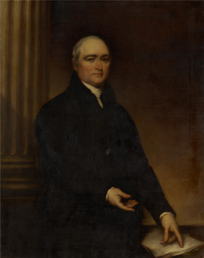 约翰·特朗布尔（John Trumbull，美国画家）高清作品-蒂莫西·德怀特 (1817)