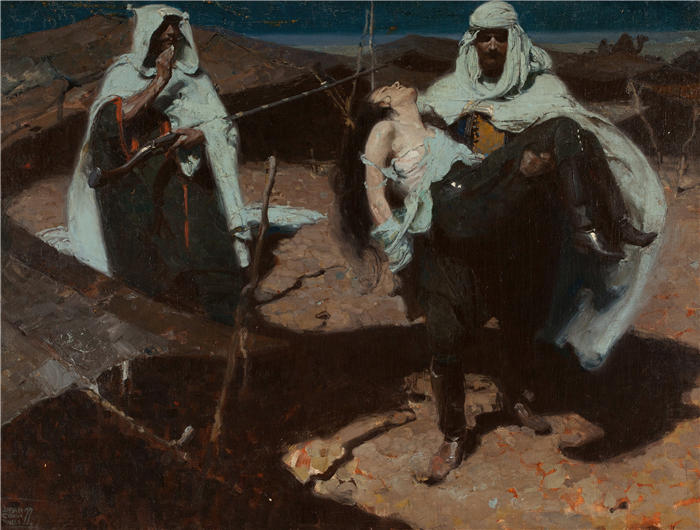 迪恩·康威尔（Dean Cornwell，美国画家）作品-沙漠治愈者 (1922)