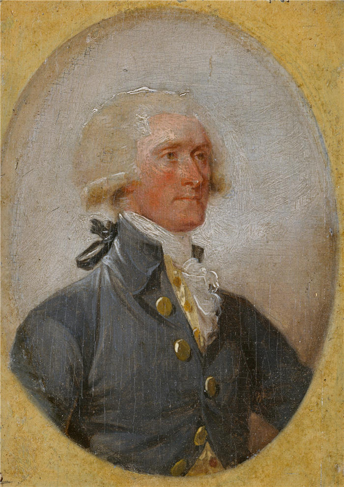 约翰·特朗布尔（John Trumbull，美国画家）高清作品-托马斯·杰斐逊 (1788)