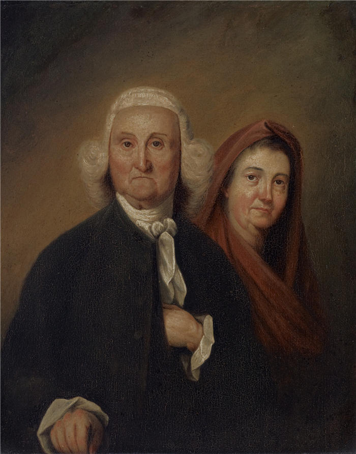 约翰·特朗布尔（John Trumbull，美国画家）高清作品-州长乔纳森·特伦贝尔，特伦贝尔夫妇（费思·罗宾逊）（1783年）