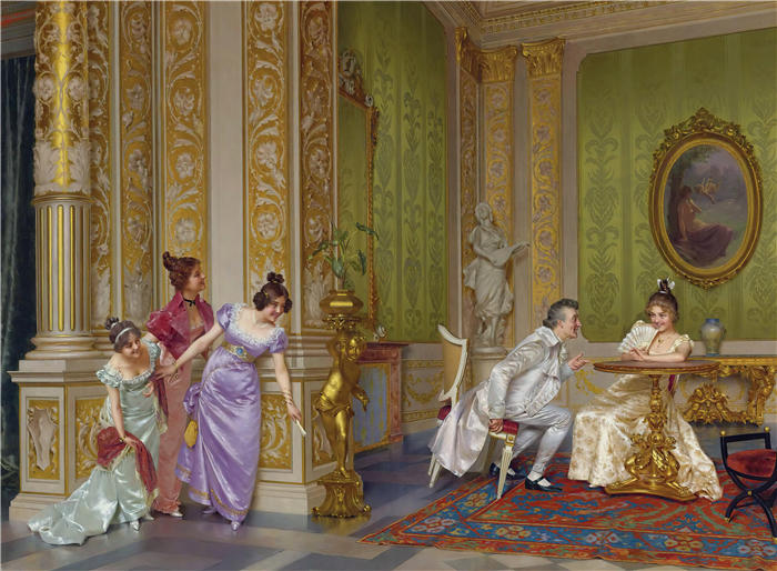 维托里奥·雷贾尼尼（Vittorio Reggianini，意大利画家）作品-《看不见的观众》高清下载
