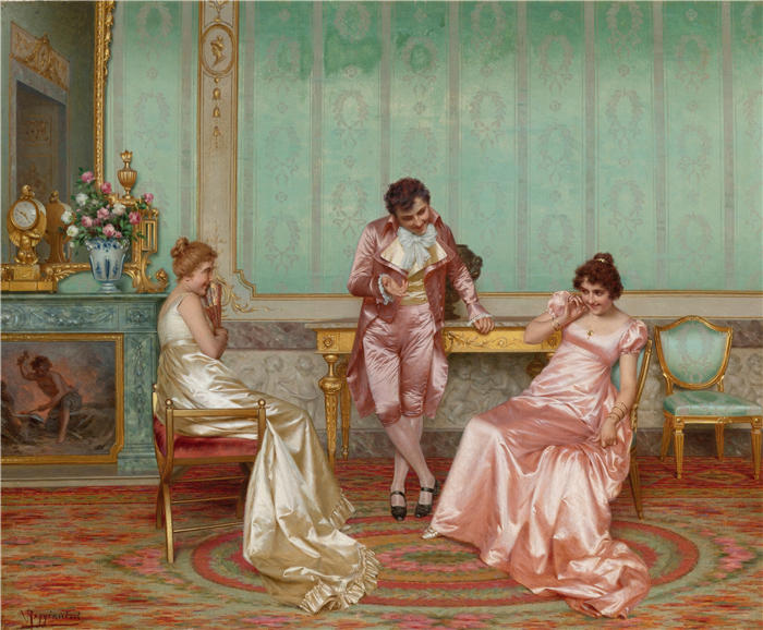 维托里奥·雷贾尼尼（Vittorio Reggianini，意大利画家）作品-《幽默故事》高清下载