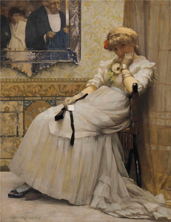 约翰·拉弗里（John Lavery，爱尔兰画家）作品-《舞后 (1883)》高清下载