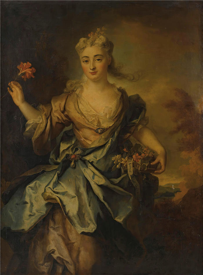 尼古拉斯·德·拉吉耶尔（Nicolas de Largillière，法国画家）作品-一位女士的肖像