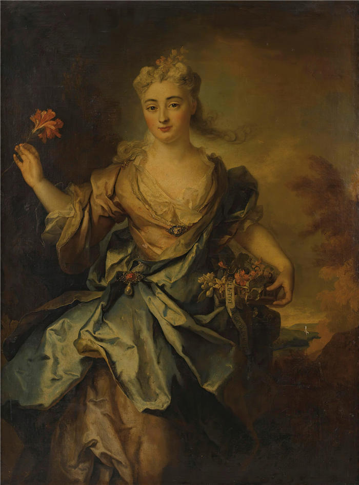 尼古拉斯·德·拉吉耶尔(Nicolas de Largillière,法国画家)作品-一位女士的肖像