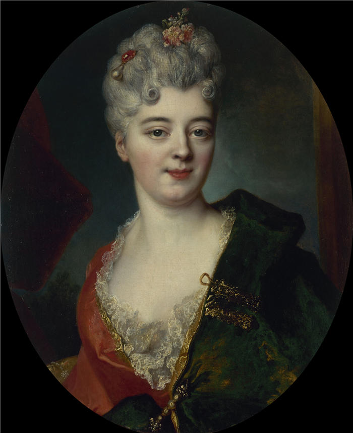 尼古拉斯·德·拉吉耶尔(Nicolas de Largillière,法国画家)作品-伊丽莎白·德尔佩奇的推定肖像,凯利侯爵夫人(18 世纪)
